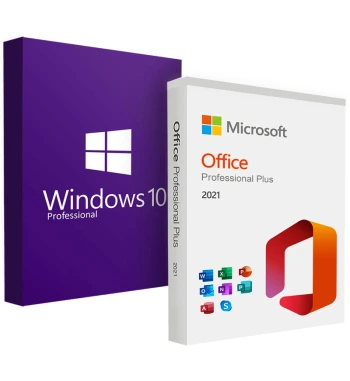 Pachet licente Microsoft Windows 10 Professional + Microsoft Office 2021 Professional Plus