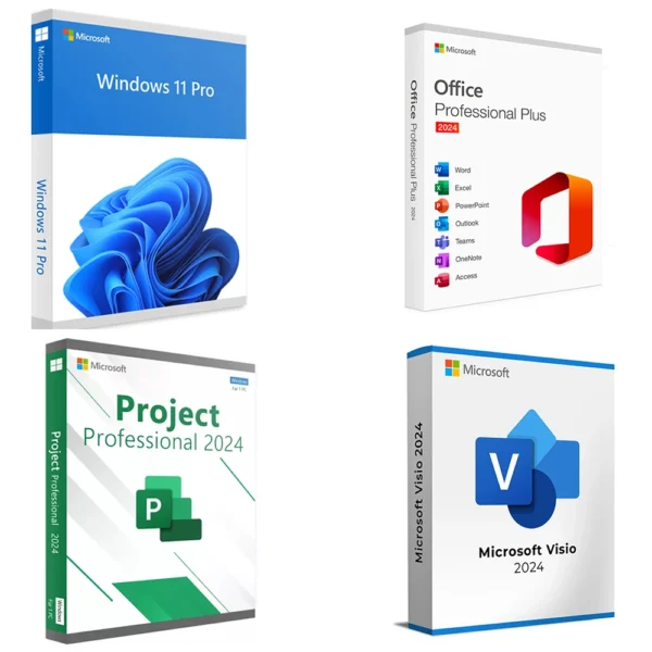 Licente digitale Windows 11 PRO + Office 2024 PRO PLUS + Visio 2024 + Project 2024